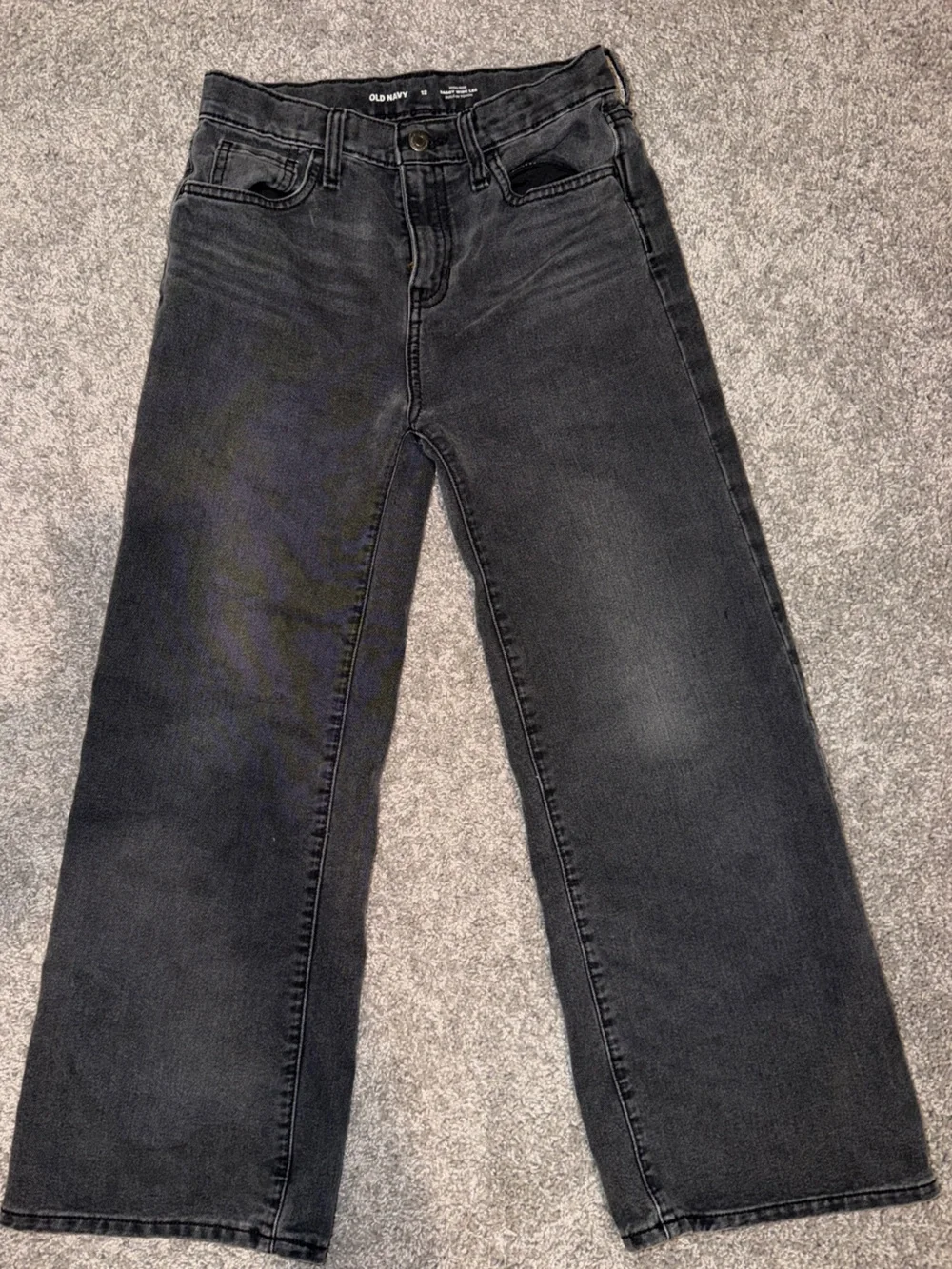 Old Navy Kids Black baggy wide leg Jeans